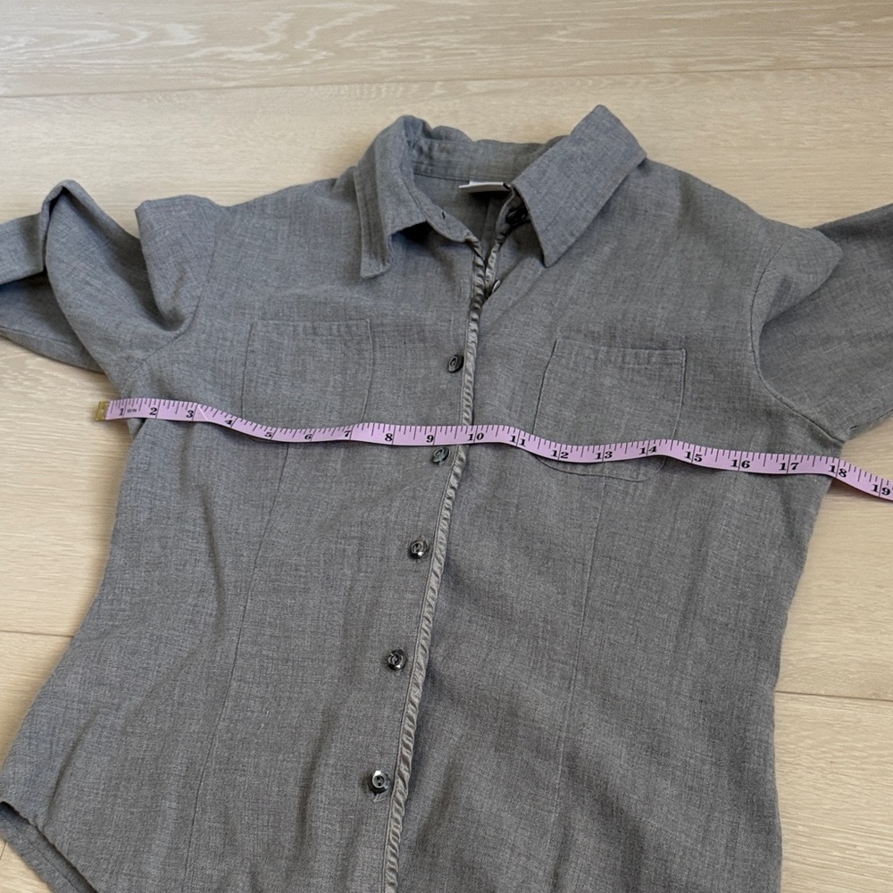Armani Exchange Gray Button Down Long Sleeve Shirt - image 5